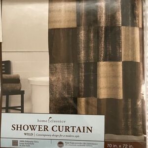 Home Classics Wild Patch Shower Curtain Animal Print Patchwork